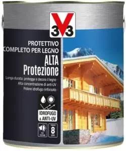 Affare Protettivo completo per legno alta protezione a solvente, colore castagno scuro - 2,5 litri